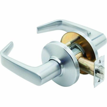 PARCHE 2.75 in. 9K Series Backset Privacy 15 Lever & D Rose with ANSI Strike, Satin Chrome PA2063925